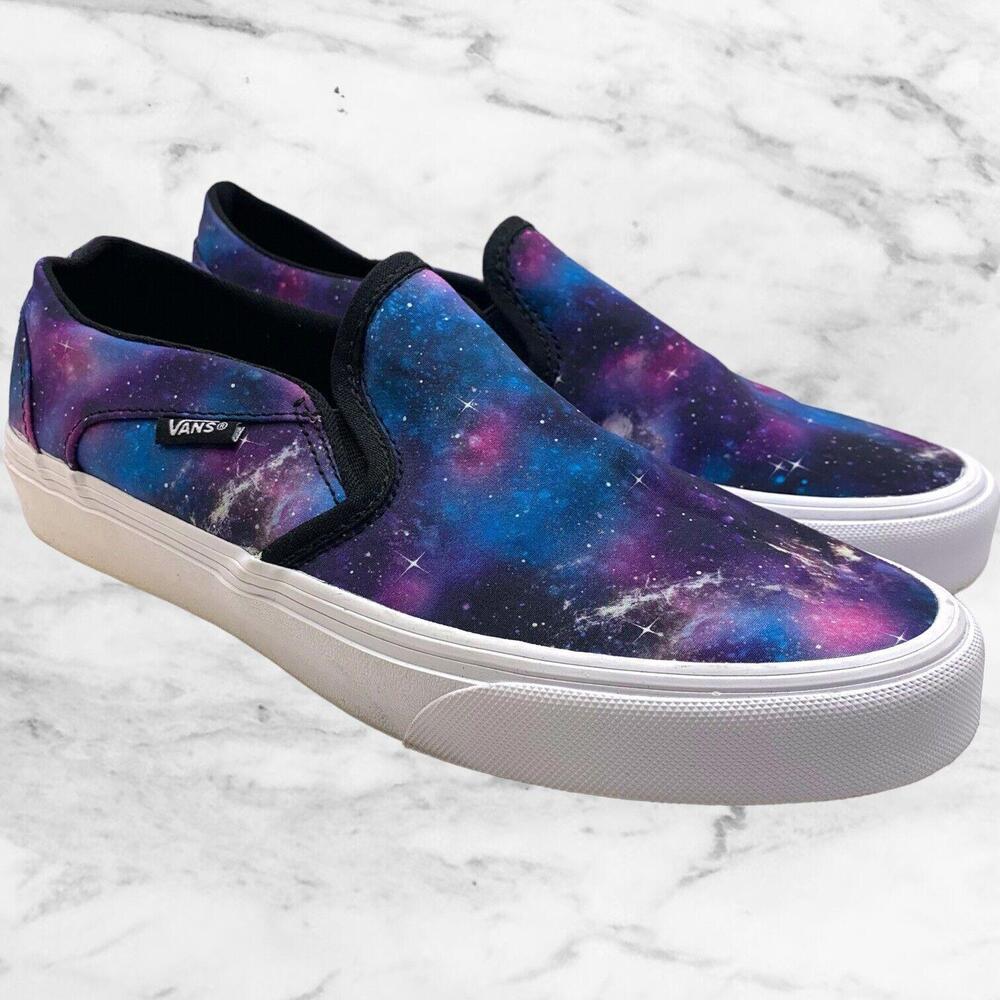 VANS Off The Wall Cosmic Galaxy Slip On Shoes Women's Size 8 Cosmos Space
